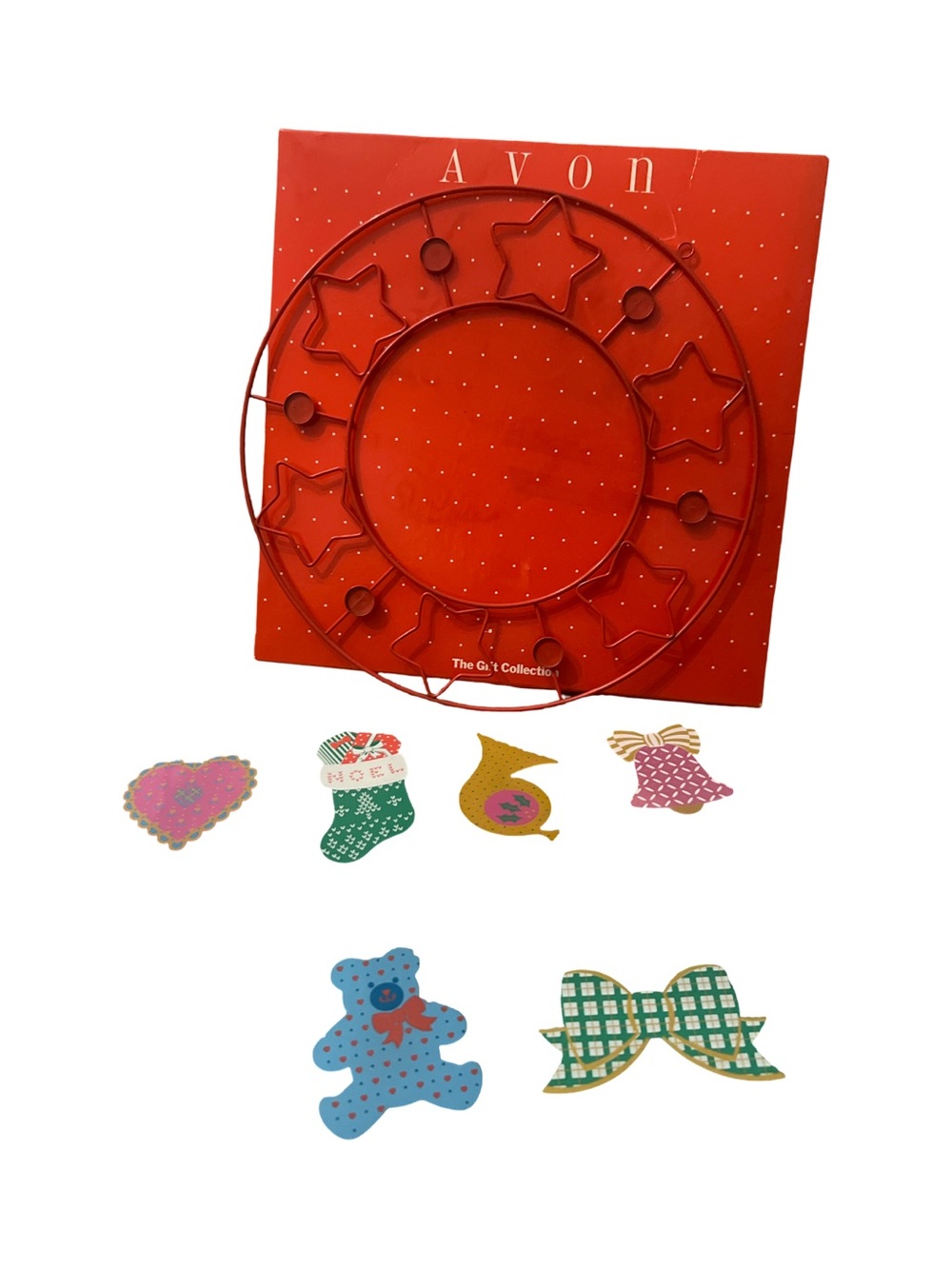 Avon Signs of Christmas Magnet Wreath Vintage 10 1/2" In Original Box
